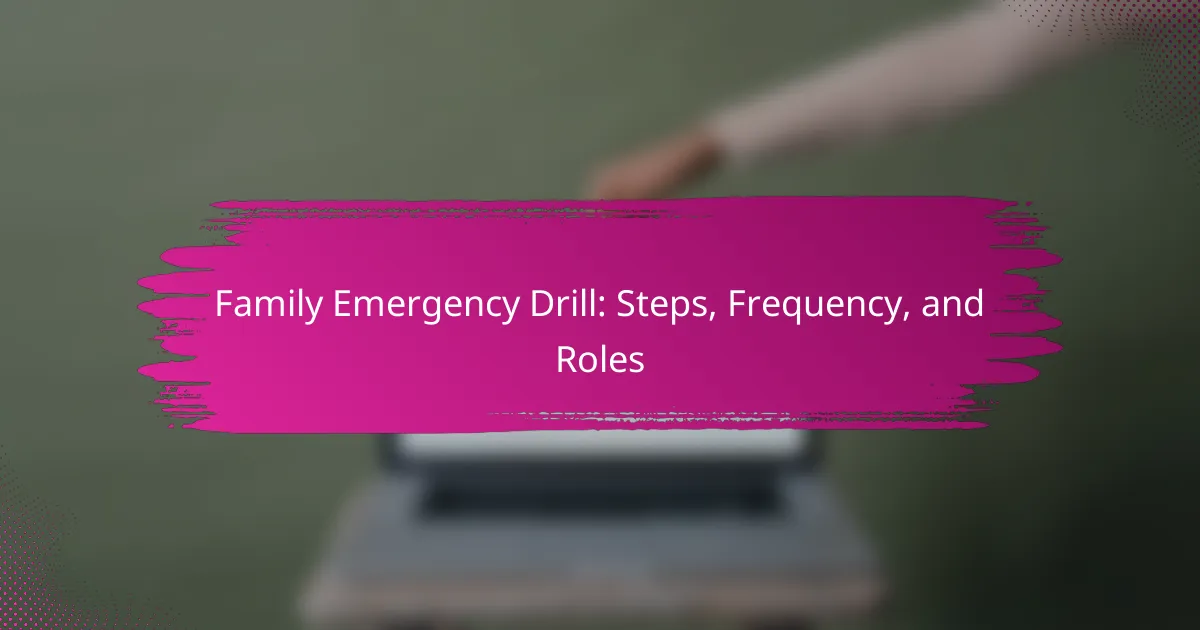 Family Emergency Drill: Steps, Frequency, and Roles