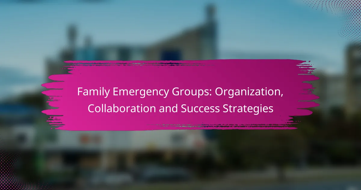 Family Emergency Groups: Organization, Collaboration and Success Strategies