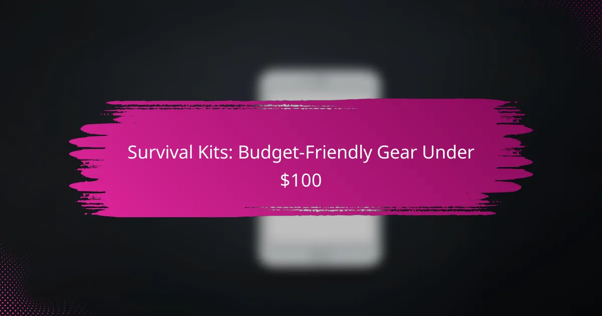 Survival Kits: Budget-Friendly Gear Under $100