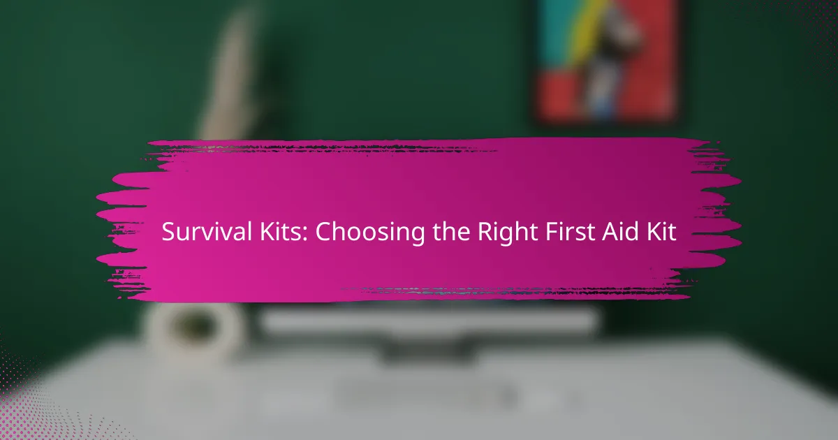 Survival Kits: Choosing the Right First Aid Kit