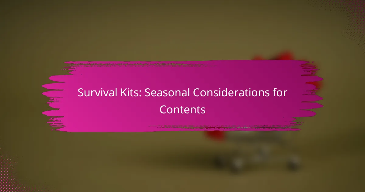 Survival Kits: Seasonal Considerations for Contents