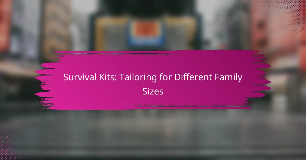 Survival Kits: Tailoring for Different Family Sizes