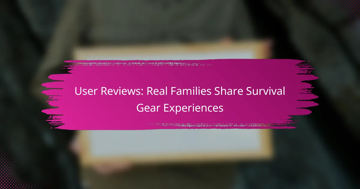 User Reviews: Real Families Share Survival Gear Experiences