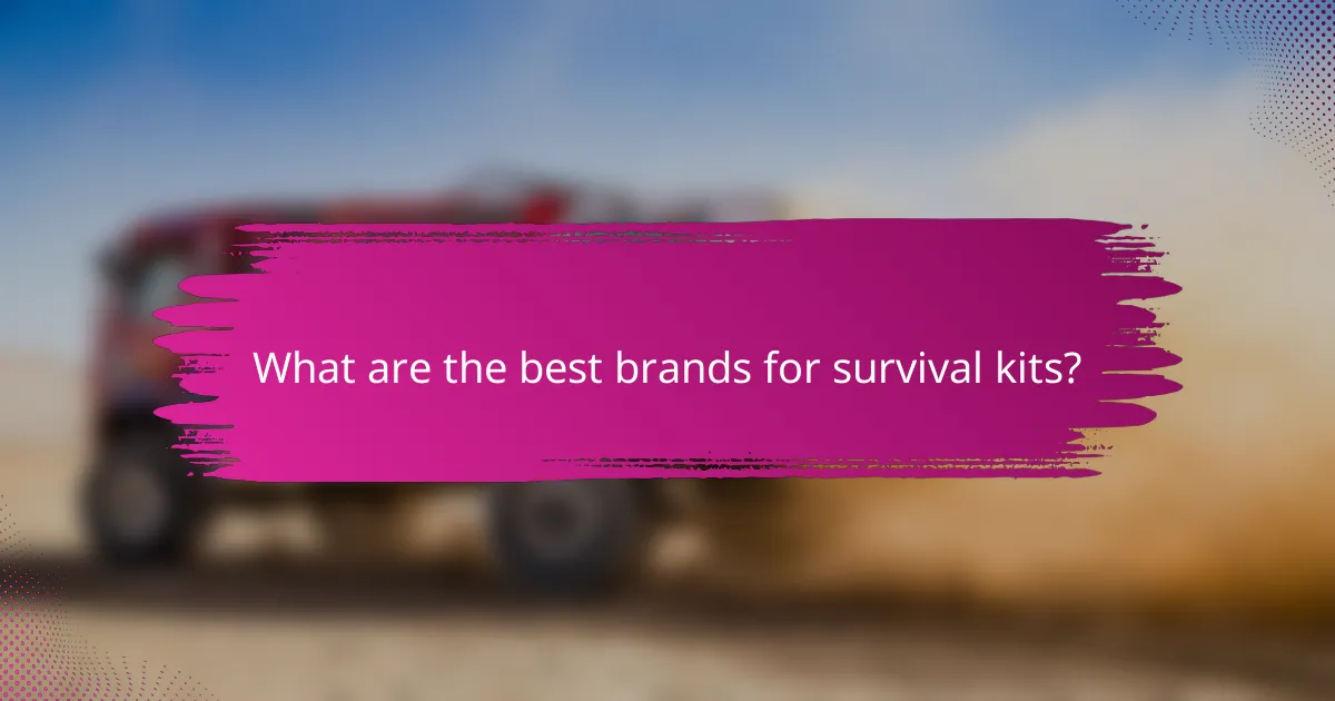 What are the best brands for survival kits?
